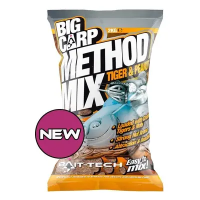 Bait-tech krmítková směs big carp method mix tiger & peanut 2 kg