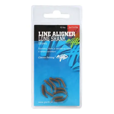 Giants fishing rovnátka na háček line aligner long shank large brown 10 ks