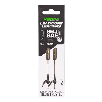 Korda návazec kable leadcore leader heli safe 50 cm - gravel