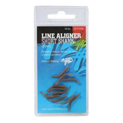 Giants fishing rovnátka na háček line aligner short shank large brown 10 ks