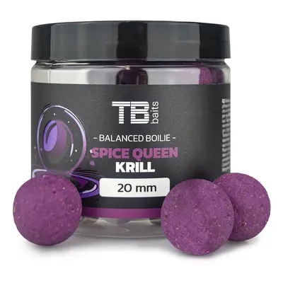 Tb baits vyvážené boilie balanced + atraktor spice queen krill 100 g - 24 mm