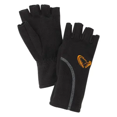 Savage gear rukavice wind pro half finger black - xl