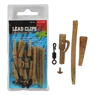 Giants fishing montáž na olovo lead clips complet camo set