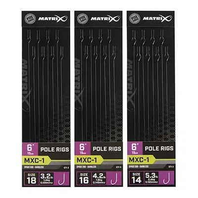 Matrix návazec mxc-1 6” pole rigs - velikost háčku 14 nosnost 2,4 kg