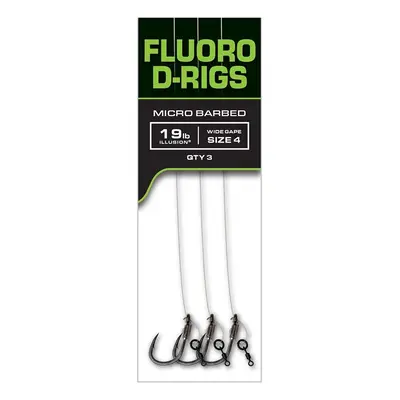 Fox návazce carp ready rigs fluoro d-rig 3 ks - velikost 6