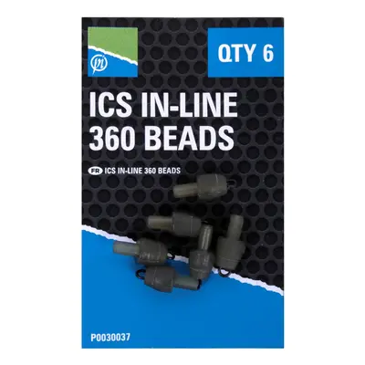 Preston innovations zarážky ics in-line 360 beads 6 ks