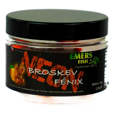 Emersfish boilie neonky broskev fénix 50 g - 24 mm