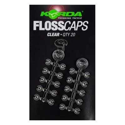 Korda zarážky na nástrahu floss caps clear čiré