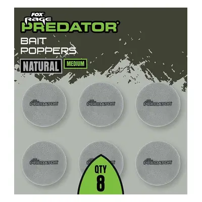 Fox rage predator plovoucí pěna bait poppers 8 ks - natural medium