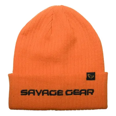 Savage gear čepice fold up beanie one size sun orange