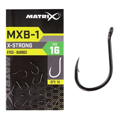 Matrix háčky mxb-1 barbed eyed end black nickel 10 ks - velikost 18