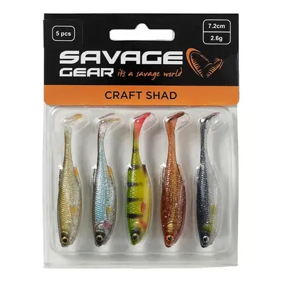 Savage gear gumová nástraha craft shad clear water mix 5 ks - 8,8 cm 4,6 g