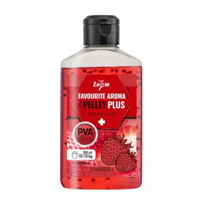 Carp zoom booster favourite aroma liquid pellet plus 200 ml - jahoda