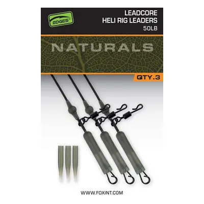 Fox montáž naturals leadcore heli rig leaders 75 cm 3 ks 50 lb