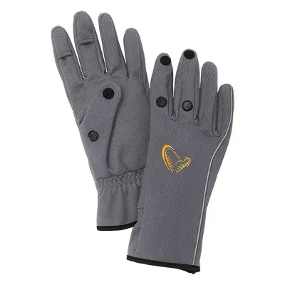 Savage gear rukavice softshell glove grey - l