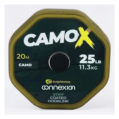 Ridgemonkey návazcová šňůrka connexion camox stiff coated hooklink 20 m - 25 lb