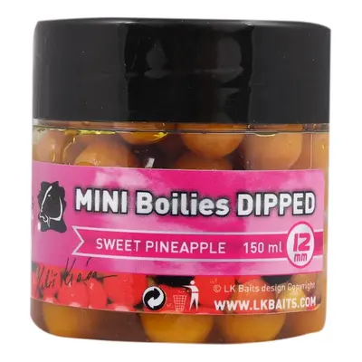 Lk baits mini boilies in dip pineapple 12 mm 150 ml