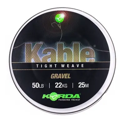 Korda olověná šňůra kable tight weave 7 m - gravel