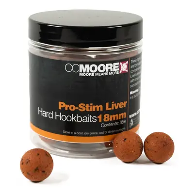 Cc moore tvrzené boilie pro-stim liver hard hookbaits - 18 mm 35 ks