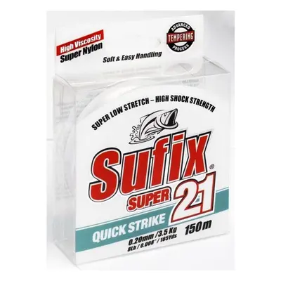 Sufix vlasec super 21 čirý - průměr 0,20 mm / nosnost 3,5 kg / návin 150 m