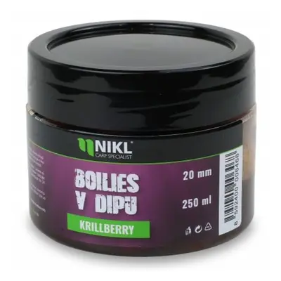 Nikl boilies v dipu krill berry 250 g - 20 mm