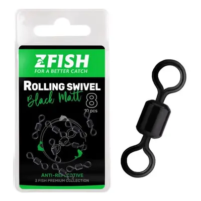 Zfish obratlík rolling swivel black matt vel 8 nosnost 28 kg