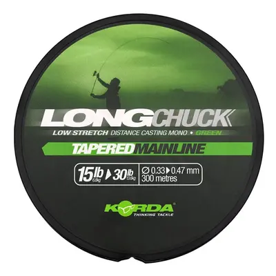 Korda ujímaný vlasec longchuck tapered mainline green - 0,33-0,47 mm 15-30 lb