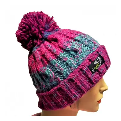 R-spekt kulich maxi pompom beanie modrovínový