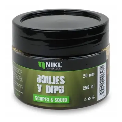 Nikl boilies v dipu scopex & squid 250 g - 24 mm