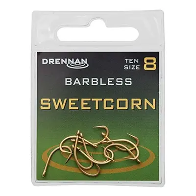 Drennan háčky bez protihrotu sweetcorn barbless - velikost 8