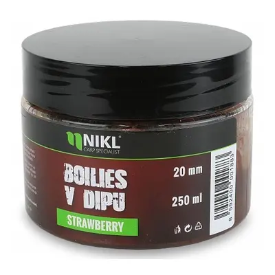 Nikl boilies v dipu strawberry 250 g - 24 mm