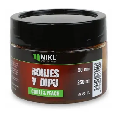 Nikl boilies v dipu chilli & peach 250 g - 20 mm