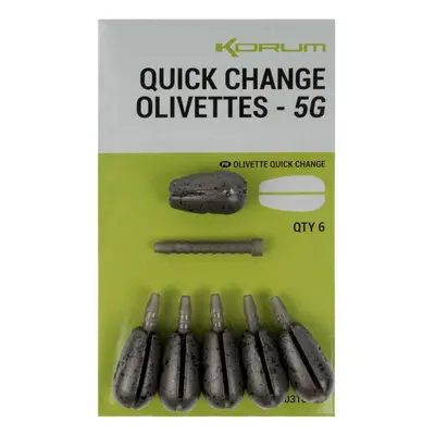 Korum rychlovýměnná zátěž quick change olivettes - 5 g