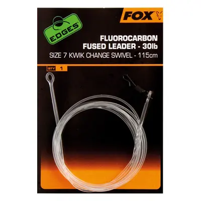 Fox návazec fluorocarbon s obratlíkem fused leader 115 cm 30 lb-velikost 7