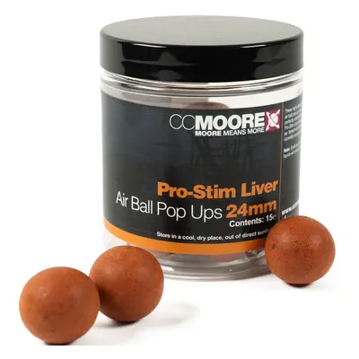 Cc moore plovoucí boilie pro-stim liver air ball pop ups - 24 mm 15 ks