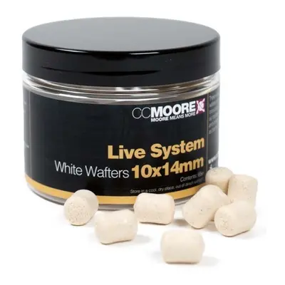 Cc moore vyvážené boilie dumbell wafters live system white 10x14 mm 65 ks