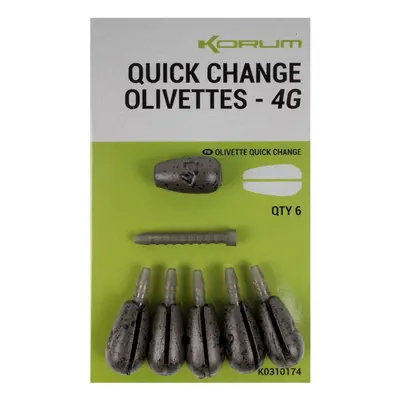 Korum rychlovýměnná zátěž quick change olivettes - 2 g