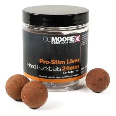 Cc moore tvrzené boilie pro-stim liver hard hookbaits - 24 mm 15 ks