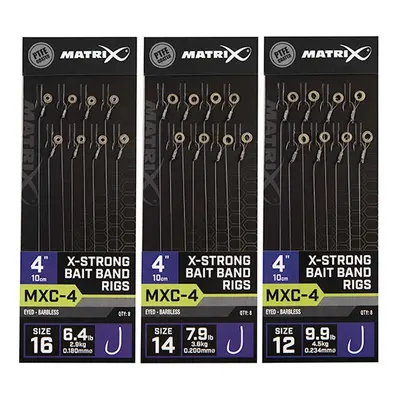 Matrix návazec mxc-4 4” x-strong bait band rigs - velikost háčku 16 nosnost 2,9 kg