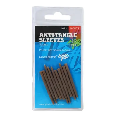 Giants fishing převleky proti zamotání anti-tangle sleeves brown large 10 ks - large