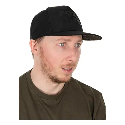 Fox kšiltovka black/camo flat peak snapback hat