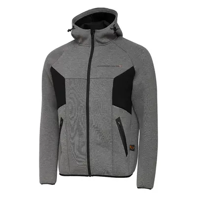 Savage gear mikina tec foam zip hoodie dark grey melange - s