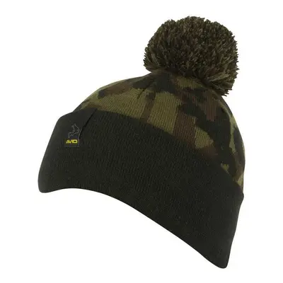 Avid carp čepice black and camo bobble hat