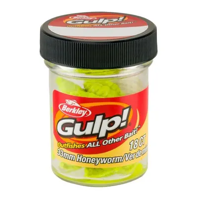 Berkley umělé nástrahy gulp honey worm-chartreuse 3,3 cm