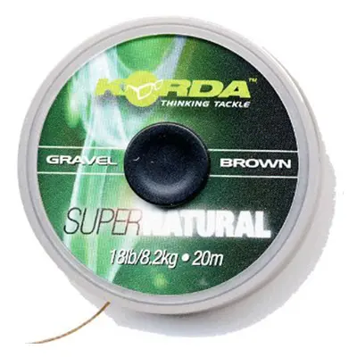 Korda návazcová šňůra super natural gravel brown-průměr 18 lb