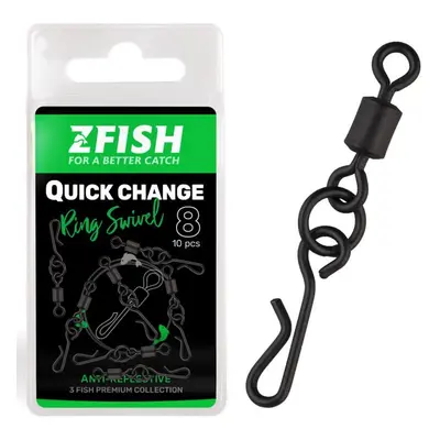 Zfish obratlík quick change ring swivel matt velikost 8 10 ks