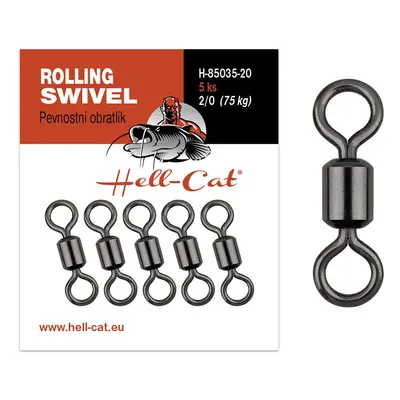 Hell-cat obratlík pevnostní power rolling swivel 5 ks - velikost 3/0 nosnost 100 kg