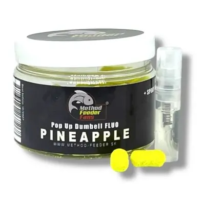 Method feeder fans plovoucí dumbell pop up 8x15 mm 150 ml + sprej esence 2 ml - ananas