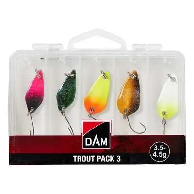 Dam třpytka trout pack 3 inc box 3,5-4,5 g