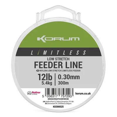 Korum vlasec limitless low stretch feeder line 300 m - 0,30 mm 5,4 kg